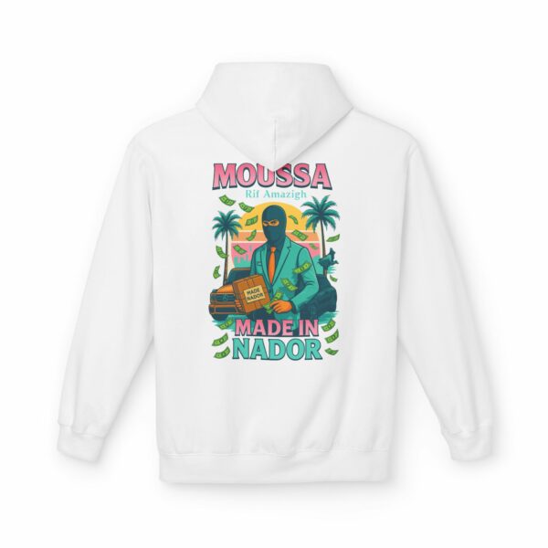 Hoodie — "Moussa Made in Nador" Tropical Palm Graphic