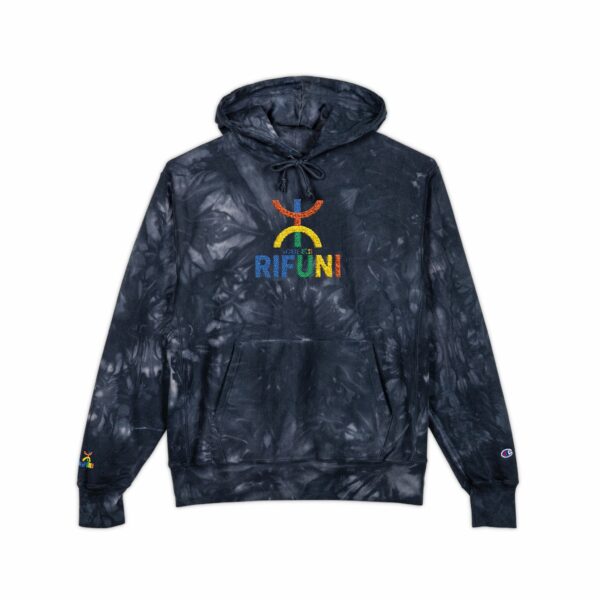 Tie-Dye Embroidered Hoodie — RIFUNI Logo